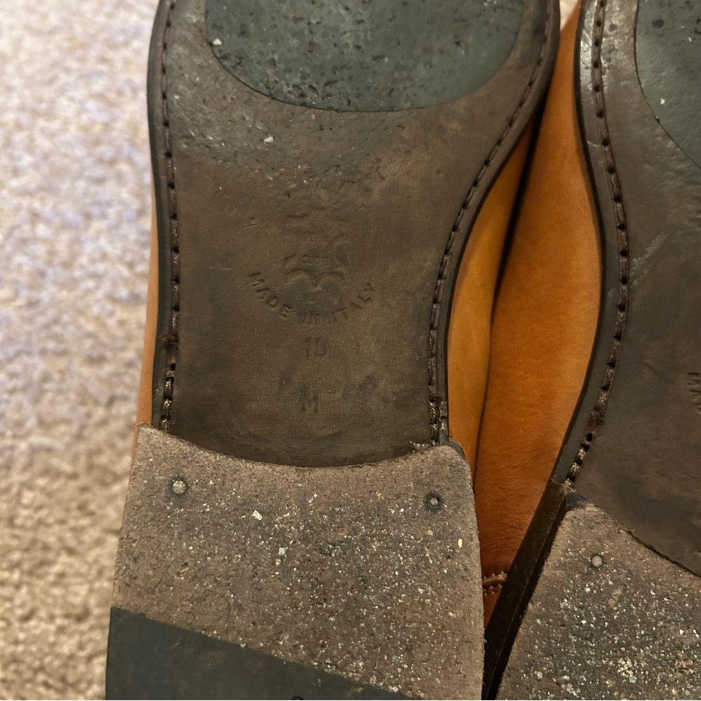 Donald Pliner Brown Leather Loafers Men’s Size 10 Made In Italy - Picture 8 of 14
